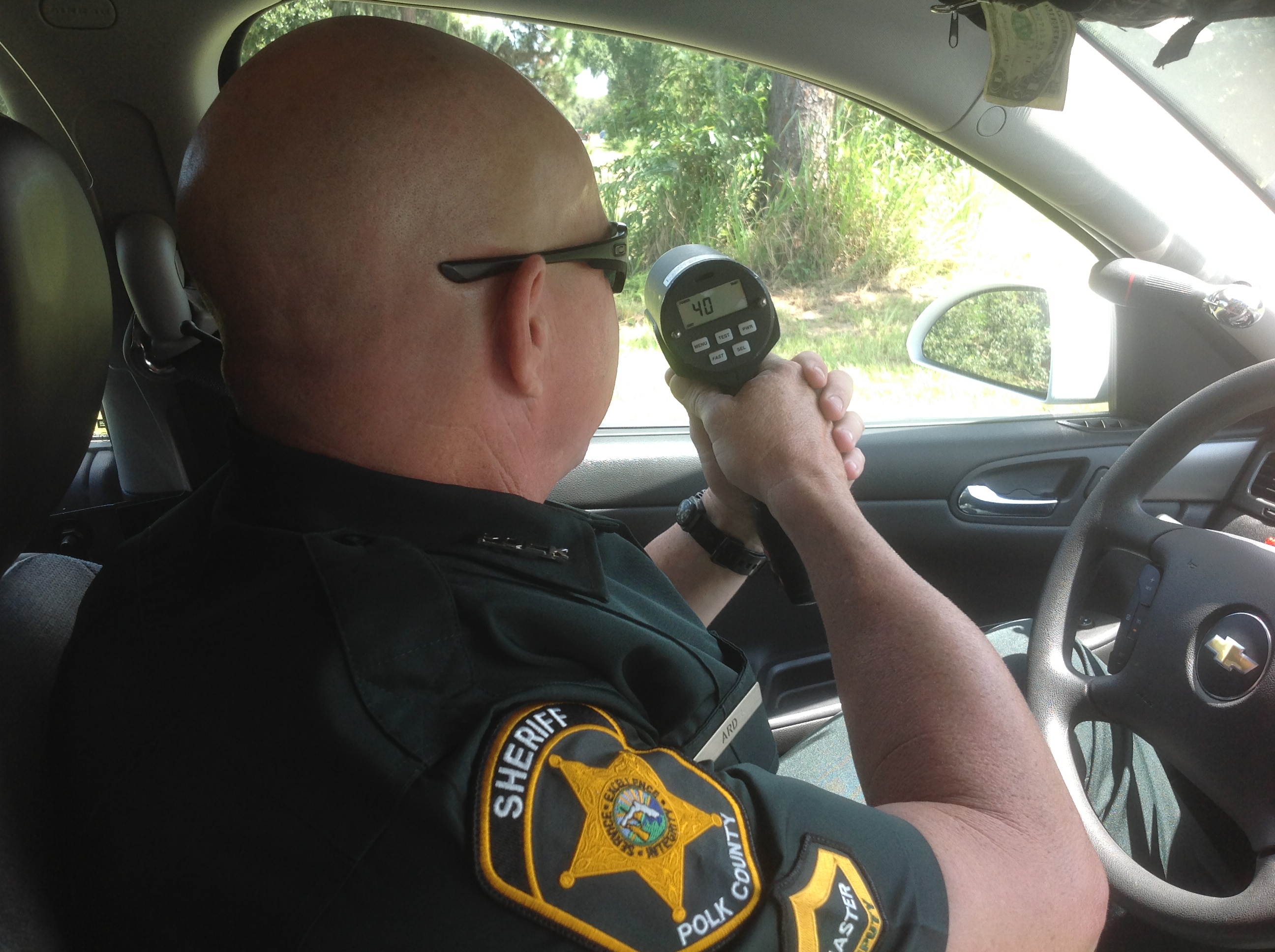 deputy using radar