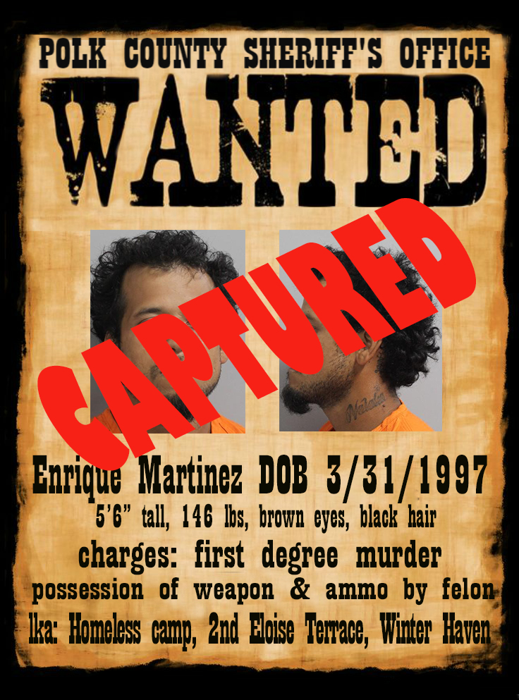 CAPTURED: Enrique Martinez for murder